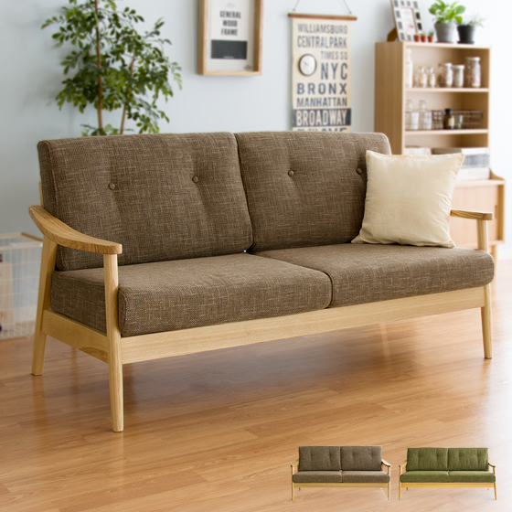 3人掛けソファ 天然木フレーム 西海岸ナチュラル ハイバック henrysofa
