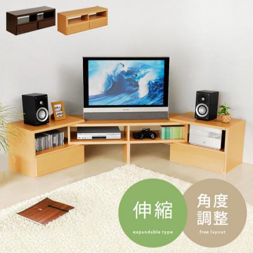 コーナーで使える伸縮テレビ台